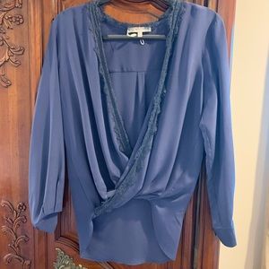 Lavender brown blouse